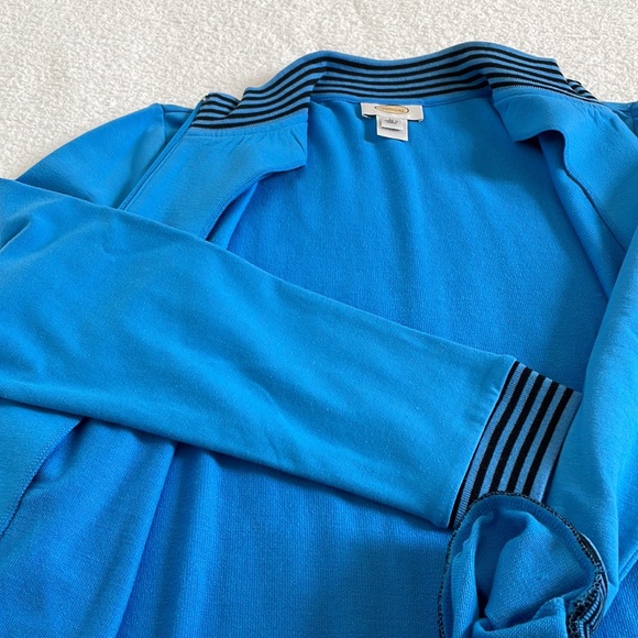 TALBOTS ZIP FRONT JACKET, SIZE LARGE IN BLUE - Picture 16 of 16